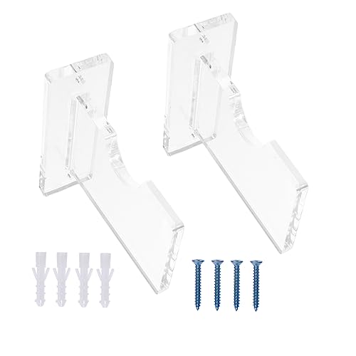 Hemoton 1 Set Acrylic Baseball Bat Showcase Stand Wall Mount Display Rack for Baseball Bats