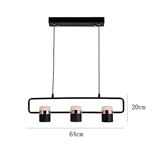Lustre LED pour table à manger suspendu rectangulaire et orientable blanc