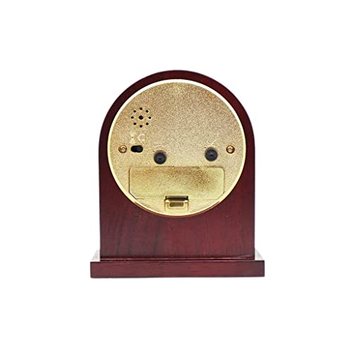 Reloj de escritorio decorativo con base de madera analógico para interiores 5