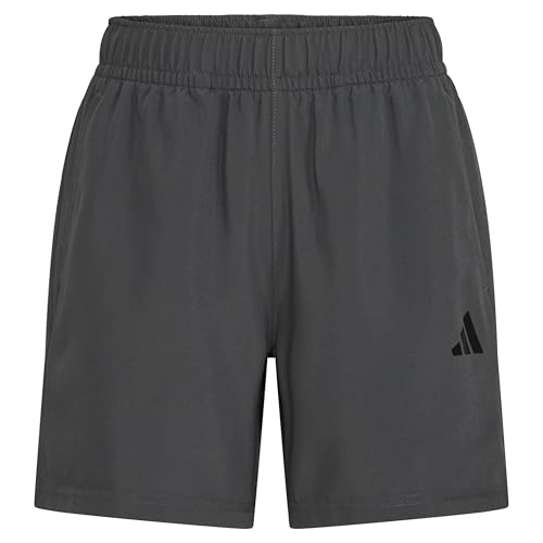Catálogo de Ropa de Netball para Niño Top 5. 46 adidas Essentials - Pantalón Corto Tela con Logotipo pequeño para niño, Gris Seis, 10-12