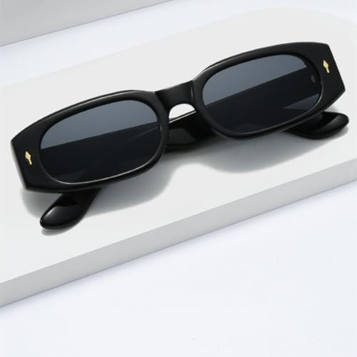 Lunettes de soleil de luxe à monture rétro et rivets raffinés