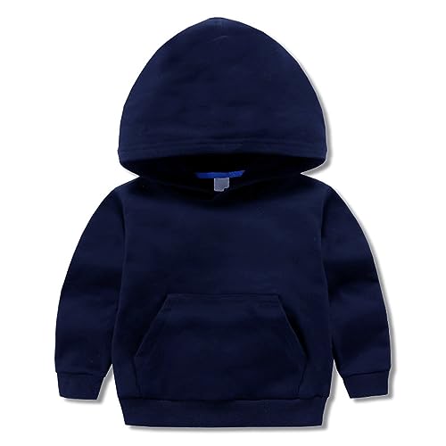 Boys' Long Sleeve Hooded Sweatshirt - Warm Thin Fleece Casual Hoodies Fall Winter Comfy Pullover for Kids 2-7 Years3
