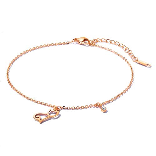Preisvergleich Produktbild Fußschmuck Damen Fußkettchen Boho-Anhänger Katze Strand Kette Fußkettchen Rosegold