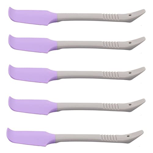 Beatifufu 5pcs Reusable Hard Wax Scraper Makeup Brush Hand Foot Care Spatula Set for Beauty