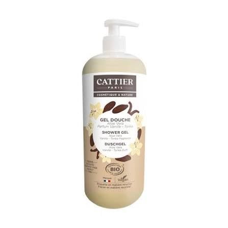 Cattier - Gel de Ducha Sin Sulfatos "Vainilla y Tonka" (1L x2) - PACK 2