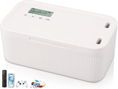 Harupink Safe Timed Lock Box,Handy Gefängnis mit zeitschloss,Zeitverriegelungsbehälter mit 2 Arbeitsmodus,23.9x13.1x 9.6 cm Handy Safe Robust Tragbar Timer für Sichert Wertsache Harupink Safe Timed Lock Box,Handy Gefängnis mit zeitschloss,Zeitverriegelungsbehälter mit 2 Arbeitsmodus,23.9x13.1x 9.6 cm Handy Safe Robust Tragbar Timer für Sichert Wertsache