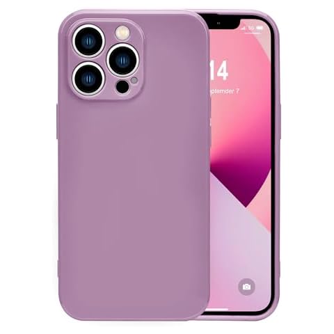 CoolBELL Compatible with iPhone 12 Pro Max 6.7 Inches Case, Ultra-Thin Liquid Silicone Shock Proof Full Body Coverage Protection,Cherry Blossom Purple Cover
