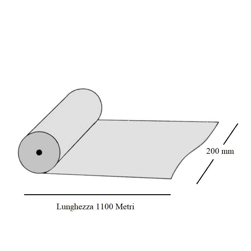 Virsus Bobina Film Poliolefina Termoretraibile, pellicola Trasparente, Monopiegata Liscia, spessore 15 My, Lunghezza 1100 Mt, per confezionare alimenti, dolci, biscotti (Fascia 200mm)