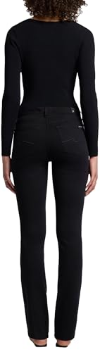 Jean 7 For All Mankind Kimmie Straight femme noir rincé taille basse droite 23W