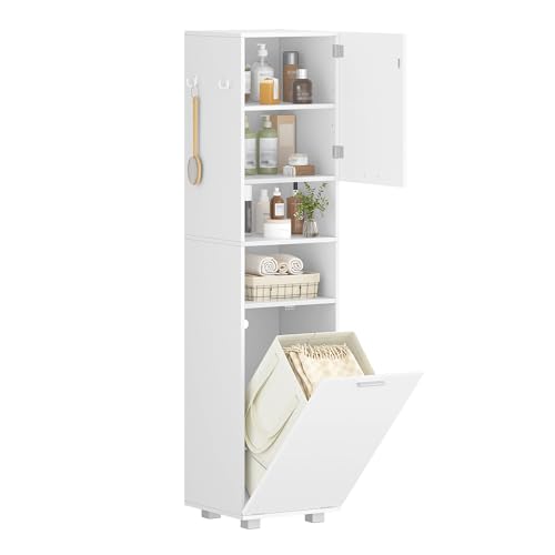 Hzuaneri Badezimmerschrank mit Wäschekorb, Badschrank...