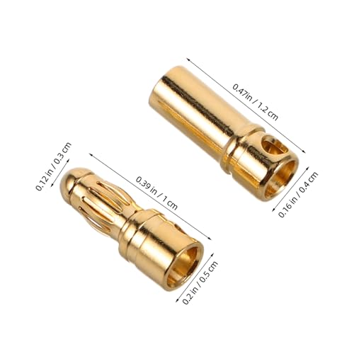 Conectores banana chapados en oro PLAFOPE de cobre para motor de aviación RC 2