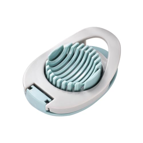 LAWALEISHE Egg Slicer with Stainless Steel Wire Egg Slicer,Multifunctional Egg Cutter,Heavy Duty Egg Cutter with Sharp Wire for Evenly Slicing Boiled Eggs Ham Banana and Strawberry (Green)