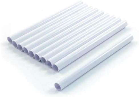 8 Pack White Radiator Sleeves Pipe Covers PVC Heat-Resistant & Durable Plumbing Accessories 15mm x 19.5cm