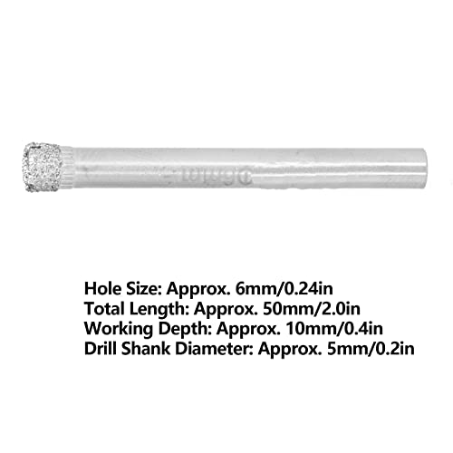 Juego de 10 brocas diamantadas 6 mm BestAlice miniatura 3