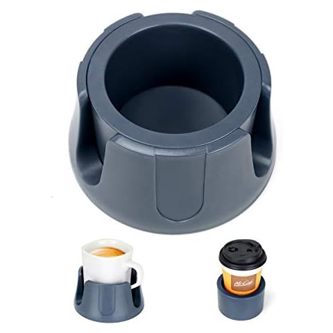 Anti-Spill Cup Holder, Drink Coaster with Anti-Slip Mat Fits Drink for Home Office Outdoors (Grey) Cover