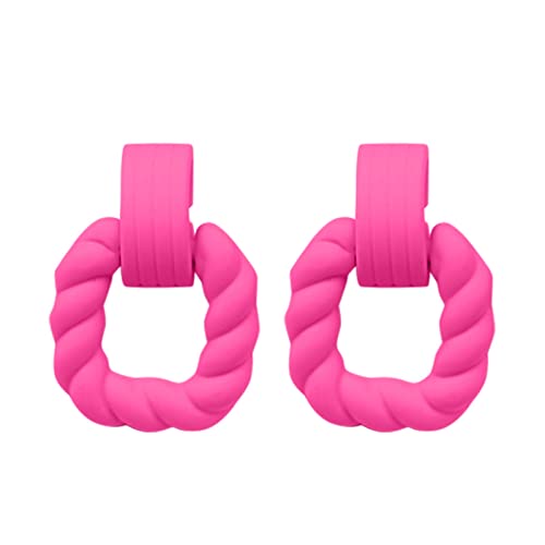 Boucles d'oreilles carrées acrylique anti-douleur légères pour femme