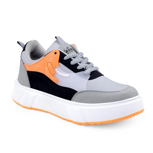 Image of Kraasa GlideX Chunky Height Increasing Sneakers for Men | Casual Shoes for Men with Cushioned Footbed and Trendy Design | Comfortable, Stylish and Durable Fashion Shoes 2024