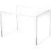 Plymor Brand Clear Acrylic Rectangular Riser, 6" H x 9" W x 6" D (1/4" thick)
