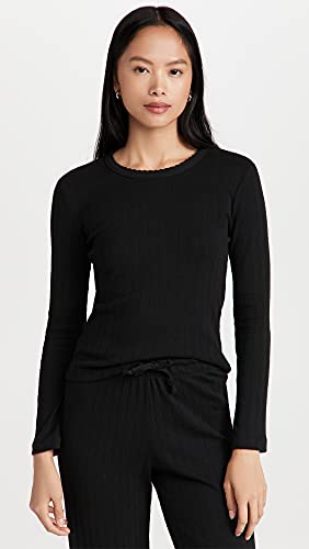 Leset Women's Pointelle Slim Fit Long Sleeve Top2