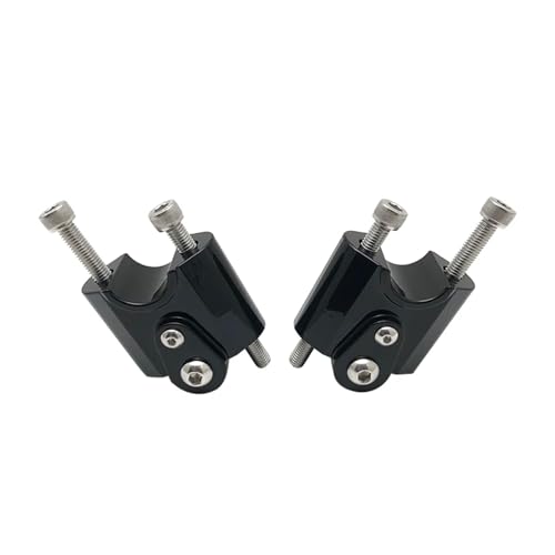 Torretas Manillar Abrazadera Manillar para Montaje Barra Elevadora Adaptadores Abrazadera Elevación Cromados Aptos para BMW R18 R 18 2020 2021 2022 Color Negro Cromado Elevador Manillar Moto(Negro)