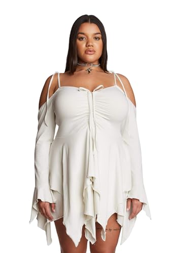 Dolls Kill F is for Fairies Dress by Current Mood White 1X