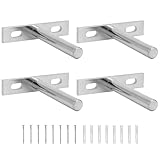 QWORK® 4 Piezas Soportes de Estantería Flotante Invisible 75mm Soporte Baldas...