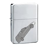 Nouveau Briquet réfA14 Vectra B Estate Mk1 effet étain 3D avec couvercle rabattable - Argenté, rechargeable