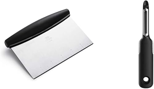 Miniatura 10 de Espátula de acero inoxidable OXO multiuso para raspar o picar con cómodo agarre Total 1 Multicolor