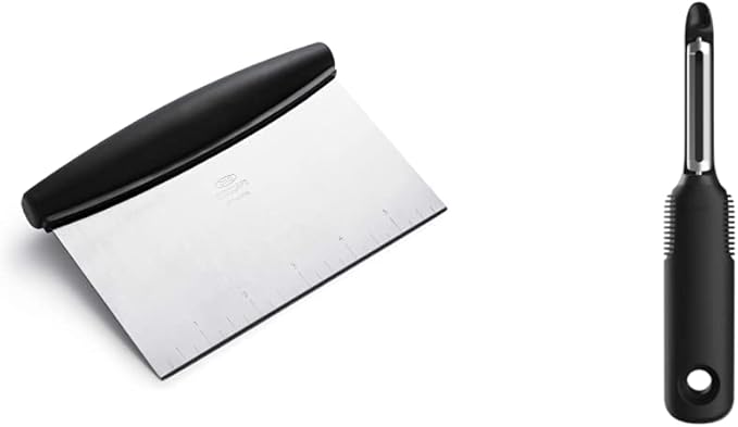 OXO Good Grips Stainless Steel Scraper & Chopper + OXO Good Grips Swivel Vegetable Peeler