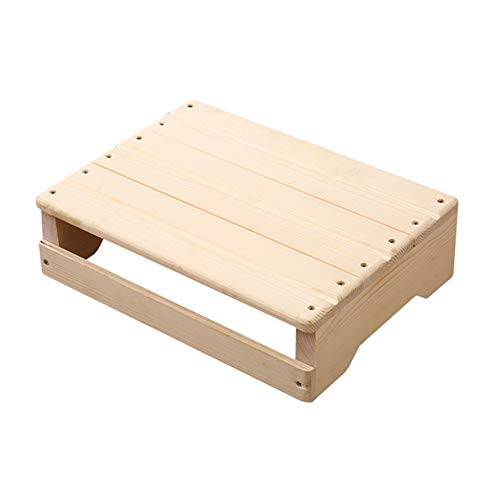 Reposapiés Apoya Pies Oficina ZHAOHUI Madera Maciza Ergonómico Fondo Antideslizante para El Hogar, La Oficina Mejora La Postura Y La Circulación (Color : Yellow, Size : 80x30x11cm)