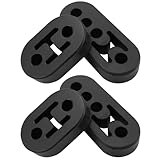 4 Stück Auto Auspuff Aufhänger, 4 Loch und 2 Loch Auspuffgummi, Schwarz Universal Auto Auspuffhalterung, Auspuff-Gummihalterung, Auspuff Halter zum Schutz der Auspuffanlage für Die Meisten Modelle