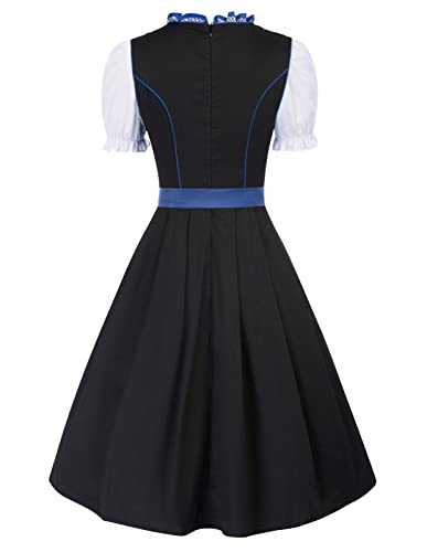 Scarlet Darkness Womens Oktoberfest Fraulein Costumes 3 Piece German Dirndl Dress Royal Blue S