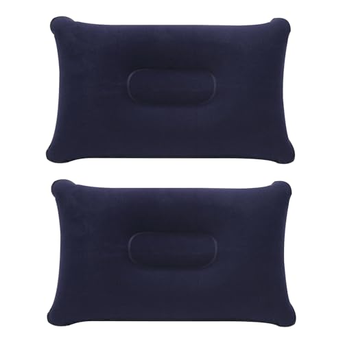 Lot de 2 Oreillers Gonflables Ultra Légers et Compacts, Parfaits pour Voyages, Camping, Plein Air et Pêche, Oreillers Résistants à l'Eau et Faciles à Gonfler, Taille Confortable 35 cm x 22 cm x 10 cm