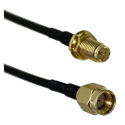 Câble femelle RP-SMA vers mâle RP-SMA avec fil coaxial RG174 de 3m