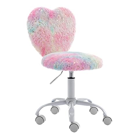 chairus Kids Desk Chair Faux Fur Study Chair Cover