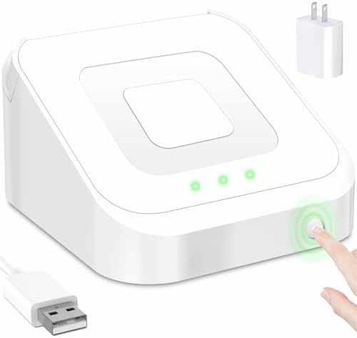 Square Dock for Card Reader 2nd Generation, Holder Stand With Smart Anti-Sleep Button, Portable Anti-Slip Base (Cable and Wall Charger Included, No Device)