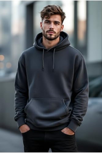 Image of Glowic Men's Hoodie | Oversized Stylish Sweatshirt for Winter Wear | Trendy Casual Hoodie for Men | Perfect for Gym, Travel, Streetwear Fashion