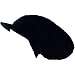 Shoe String King SSK Rasta Knit Tam Hat Dreadlock Cap (Long Solid Black w/Brim)