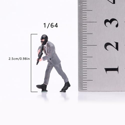 4 figuras miniatura escala 1:64 para dioramas miniatura 6