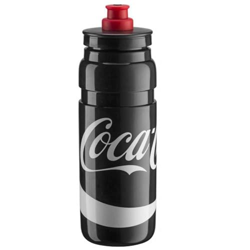 Elite Unisex – Borraccia per adulto, nero, Coca Cola, 750 ml