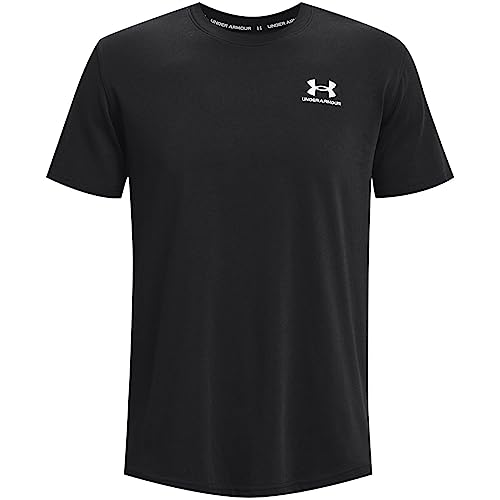 Under Armour Men's Heavyweight Short Sleeve T-Shirt, (001) Black / / White, Medium by Under Armour - Used condition - US$11.76