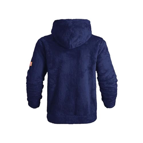 Mens Winter Fleece Warm Coat Fashion Star Striped Sweatshirt Casual Full Zip Hoodies Long Sleeve Cardigan with Pocket4