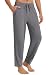 Latuza Men's Organic Bamboo Lounge Pants - Pajama Bottoms, Medium, Dark Gray