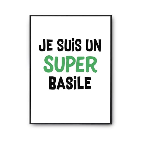 Poster Un Super Basile 2 - Idée Cadeau Humour Idéale pour un Anniversaire en A3