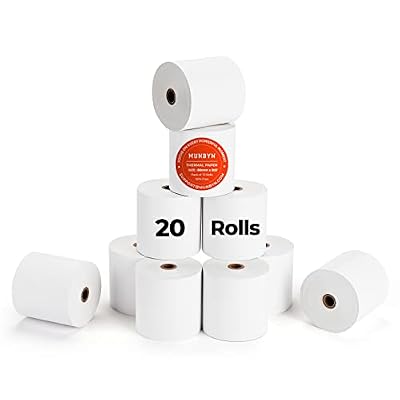 MUNBYN Thermal Receipt Paper 3 18 x 230ft, Work for Star Micronics TSP100 TSP143 Epson 80mm Receipt Printer Square POS Register, 80mm Thermal Receipt Paper, BPA Free, 20 Rolls