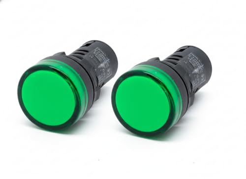 Alpinetech L22 22mm 12V DC LED Pilot Panel Indicator Light (Green)