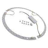 Helilyco Striscia LED curva da 38 cm, montaggio magnetico a tre colori, 36 W x2 per opzioni di doppia alimentazione, installazione flessibile moderna per illuminazione estetica