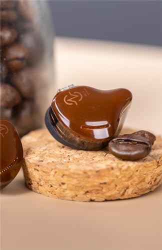 ccz コーヒービーンインイヤーモニターヘッドフォン、デュアル磁気DDゲーミングIEM、ニュートラルバランスサウンド付きインイヤーモニター有線イヤホン、ギター、ステージ用ノイズキャンセリングイヤホン