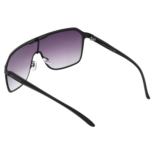 Image of Rocawear mens R1556 Metal Shield Uv400 Protective Rectangular Sunglasses. Gifts for Men With Flair, 143 Mm Rectangular Sunglasses