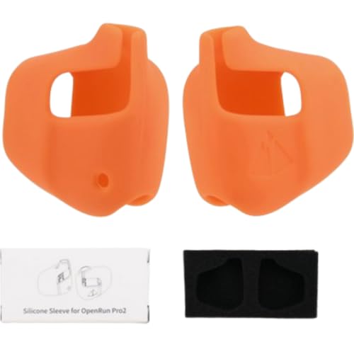 Shokz OpenRun Pro 2 �X�|�[�c�C���z���p�V���R���ی�P�[�X � �h���E�m�C�Y�ጸ�\�t�g�C���[�L���b�v (Orange)